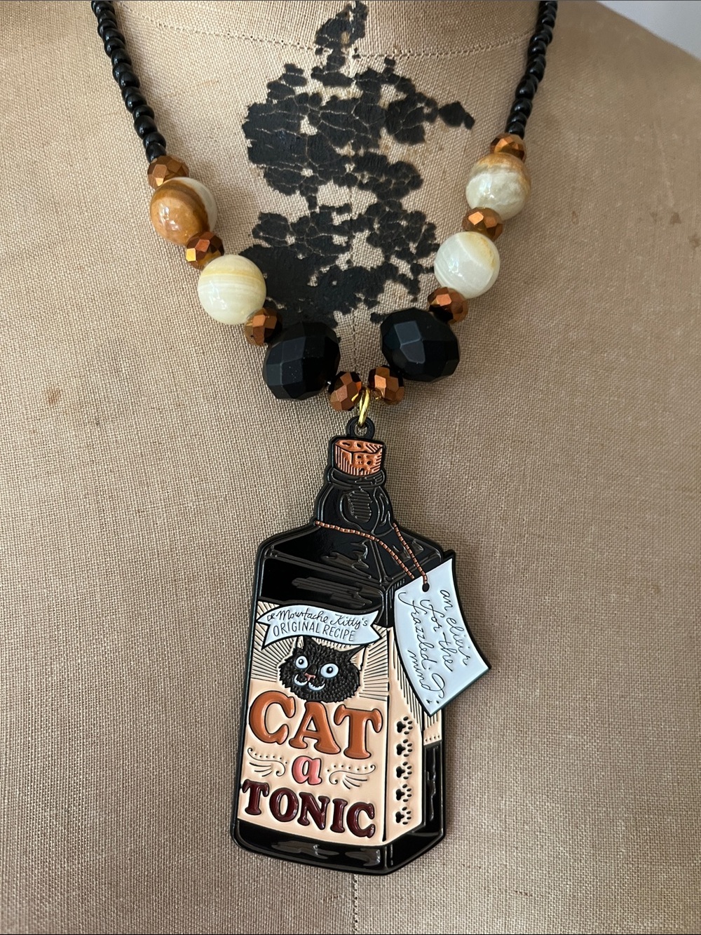 Katrina Cat a Tonic Pendant Necklace Meow!
